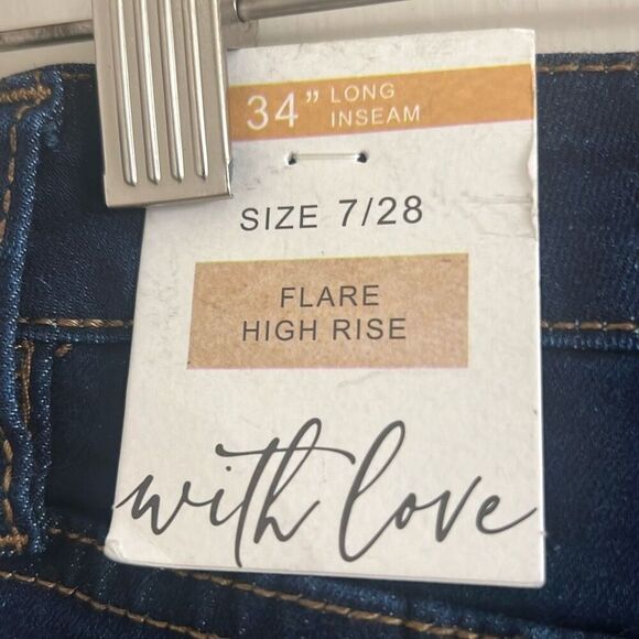 ✨YMI WOMEN'S HIGH RISE FLARE SZ 7/28 JEANS WITH FRAYED HEM✨ - Picture 8 of 9